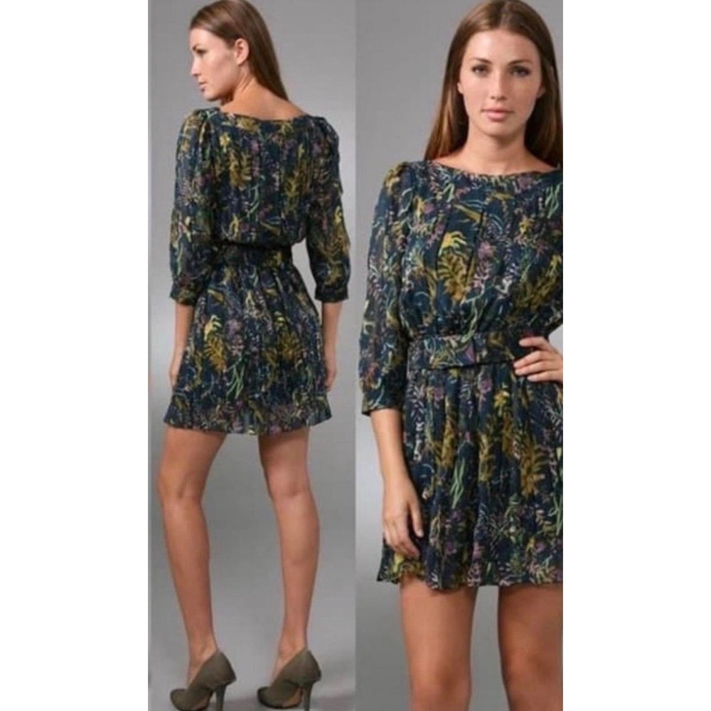 Diane von Furstenberg DVF 100% Silk Pialla Midsummer Night's Dream Pleated Dress